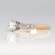 Art Deco 18ct Yellow Gold Diamond Solitaire Ring - Friar House