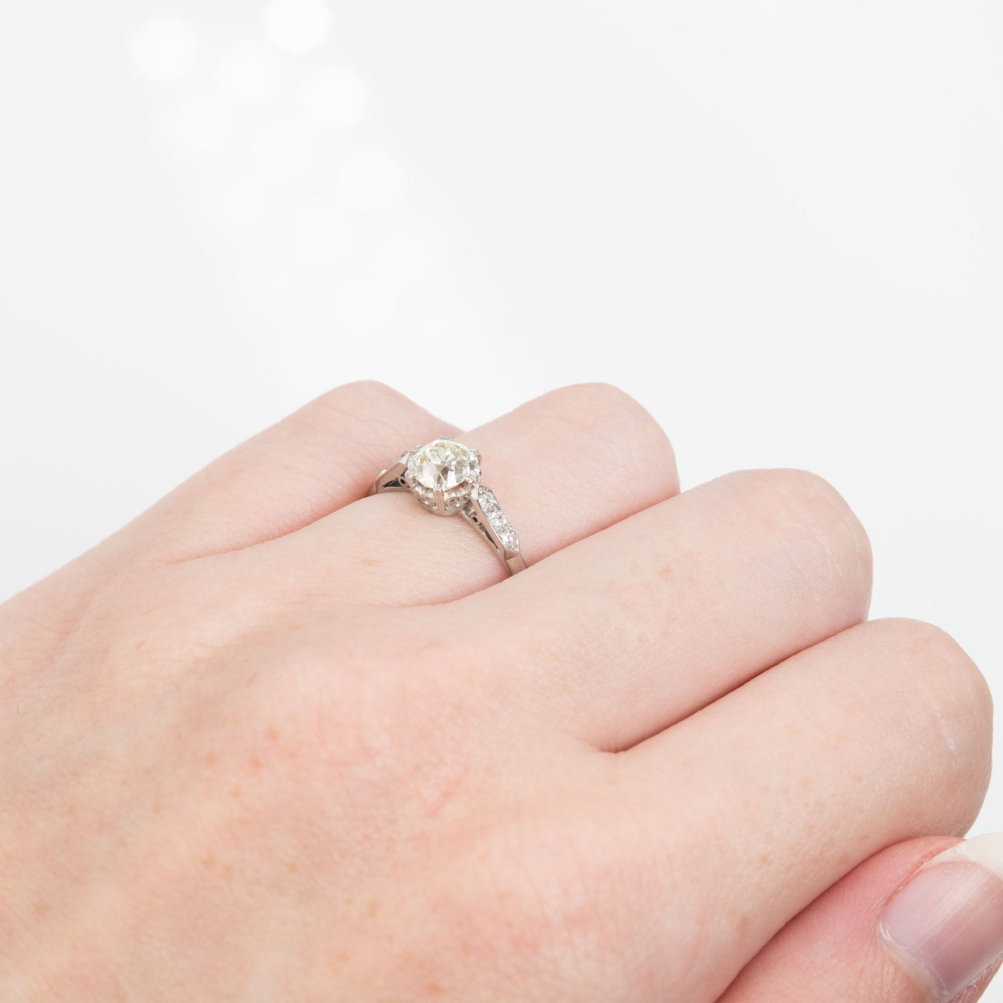 Art Deco 18ct Yellow Gold Diamond Solitaire Ring - Friar House
