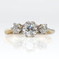 Art Deco 18ct Yellow Gold Diamond Three Stone Ring - Friar House