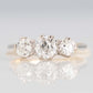 Art Deco 18ct Yellow Gold Diamond Three Stone Ring - Friar House Antique Jewellery