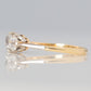 Art Deco 18ct Yellow Gold Diamond Three Stone Ring - Friar House Antique Jewellery
