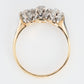 Art Deco 18ct Yellow Gold Diamond Three Stone Ring - Friar House Antique Jewellery