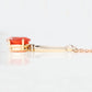 Art Deco 18ct Yellow Gold Fire Opal and Diamond Drop Pendant - Friar House