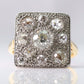 Art Deco 18ct Yellow Gold/Platinum 1.40 Carat Diamond Panel Ring - Friar House