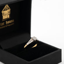 Art Deco 18ct Yellow Gold/Platinum Diamond Solitaire Engagement Ring - Friar House