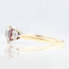 Art Deco 18ct Yellow Gold Ruby and Diamond Five Stone Ring - Friar House