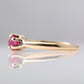 Art Deco 18ct Yellow Gold Ruby and Diamond Three Stone Ring - Friar House