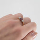 Art Deco 18ct Yellow Gold Ruby and Diamond Three Stone Ring - Friar House
