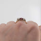 Art Deco 18ct Yellow Gold Ruby and Diamond Three Stone Ring - Friar House