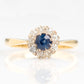 Art Deco 18ct Yellow Gold Sapphire and Diamond Cluster Ring - Friar House