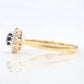 Art Deco 18ct Yellow Gold Sapphire and Diamond Cluster Ring - Friar House