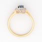 Art Deco 18ct Yellow Gold Sapphire and Diamond Cluster Ring - Friar House