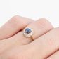 Art Deco 18ct Yellow Gold Sapphire and Diamond Cluster Ring - Friar House