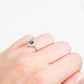 Art Deco 18ct Yellow Gold Sapphire and Diamond Daisy Cluster Ring - Friar House