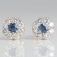Art Deco 18ct Yellow Gold Sapphire and Diamond Earrings - Friar House