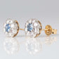 Art Deco 18ct Yellow Gold Sapphire and Diamond Earrings - Friar House