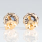 Art Deco 18ct Yellow Gold Sapphire and Diamond Earrings - Friar House