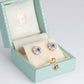 Art Deco 18ct Yellow Gold Sapphire and Diamond Earrings - Friar House