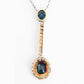 Art Deco 18ct Yellow Gold Sapphire and Diamond Pendant - Friar House
