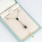 Art Deco 18ct Yellow Gold Sapphire and Diamond Pendant - Friar House