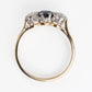 Art Deco 18ct Yellow Gold Sapphire and Diamond Three Stone Ring - Friar House
