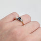 Art Deco 18ct Yellow Gold Sapphire and Diamond Three Stone Ring - Friar House