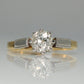 Art Deco 18ct Yellow Gold and Platinum Diamond Solitaire Engagement Ring - Friar House