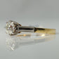 Art Deco 18ct Yellow Gold and Platinum Diamond Solitaire Engagement Ring - Friar House