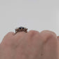 Art Deco 1930's Platinum 1.4 carat Sapphire and Diamond Three Stone Ring - Friar House