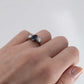 Art Deco 1930's Platinum 1.4 carat Sapphire and Diamond Three Stone Ring - Friar House