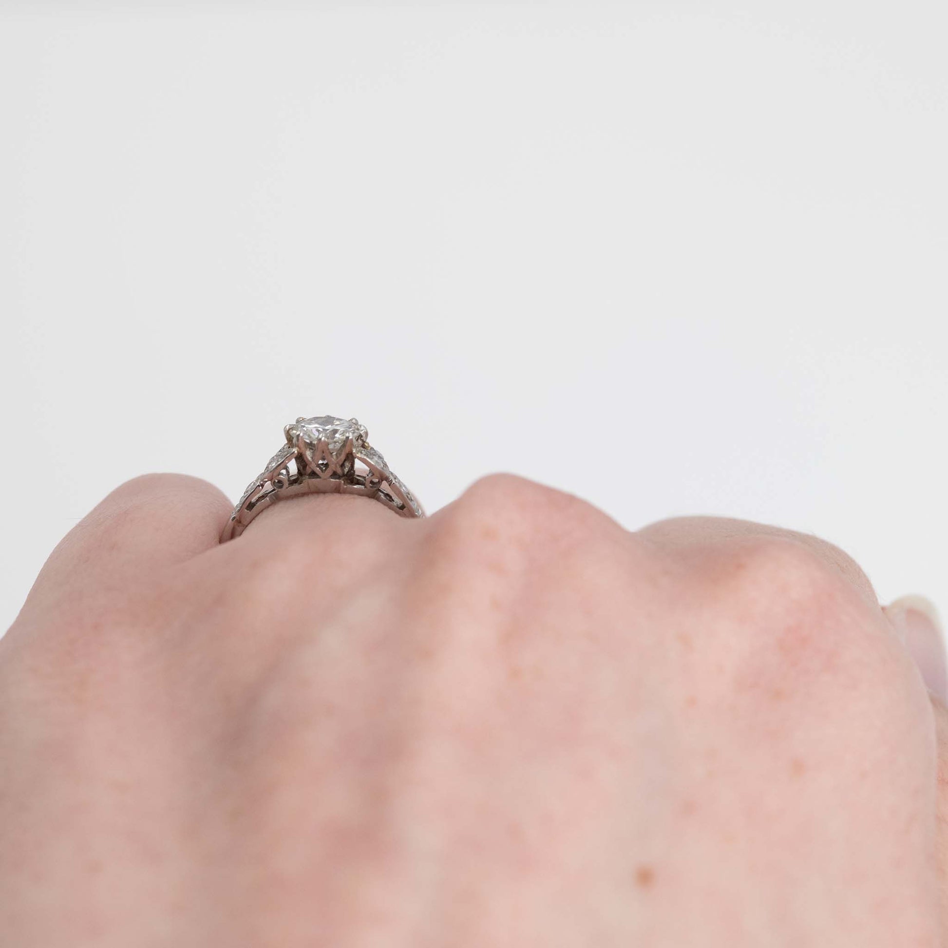 Art Deco 1930's Platinum Diamond Solitaire Ring - Friar House