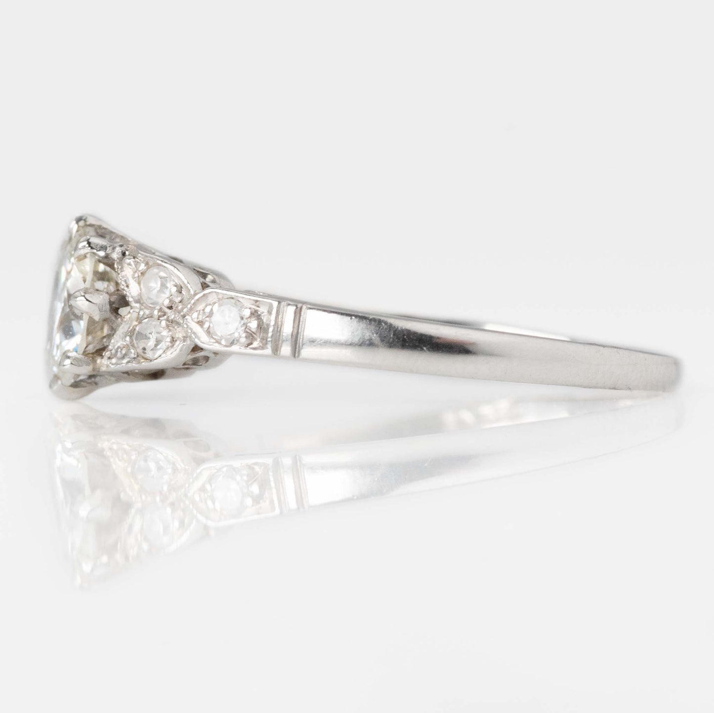 Art Deco 1930's Platinum Diamond Solitaire Ring - Friare House