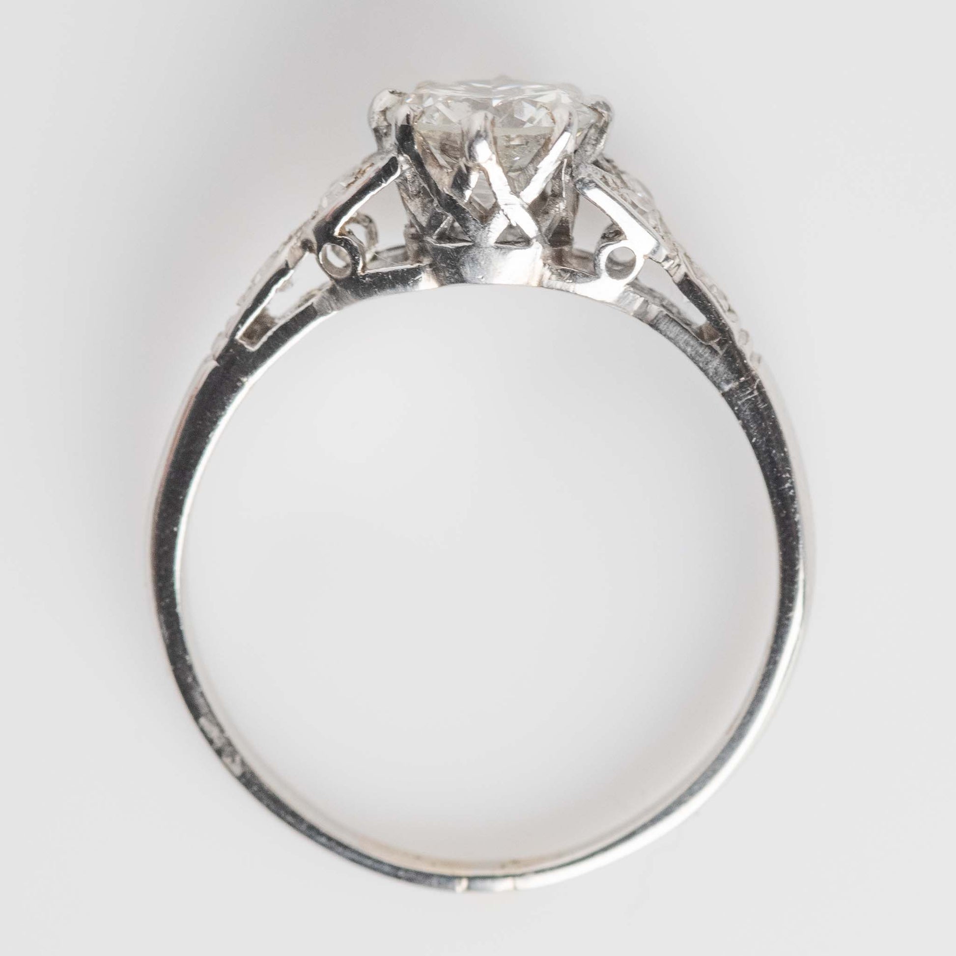 Art Deco 1930's Platinum Diamond Solitaire Ring - Friar House
