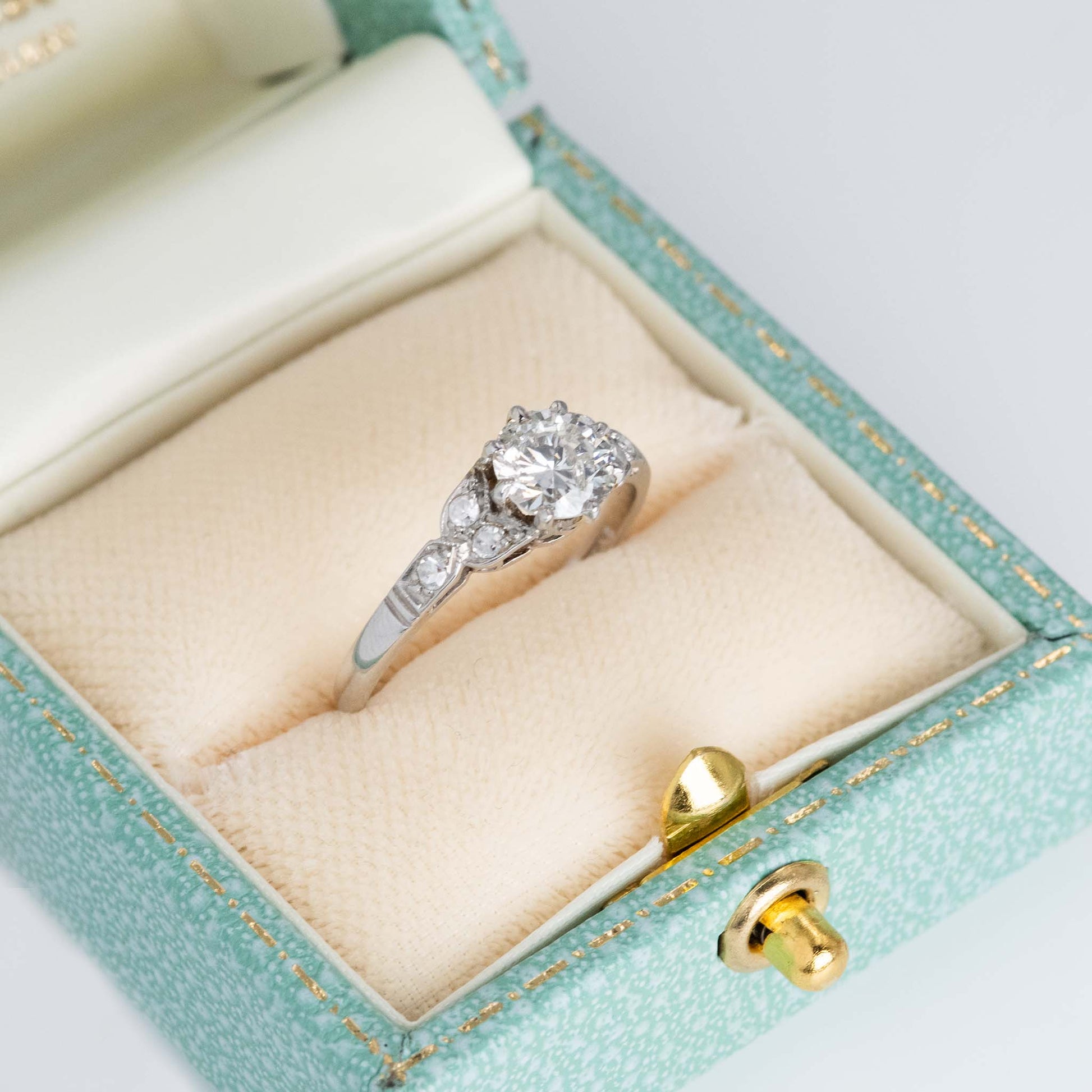 Art Deco 1930's Platinum Diamond Solitaire Ring - Friar House