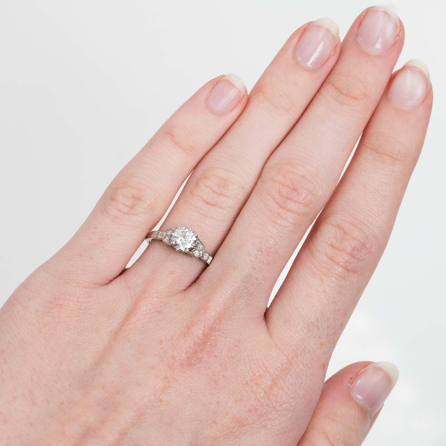 Art Deco 1930's Platinum Diamond Solitaire Ring - Friar House