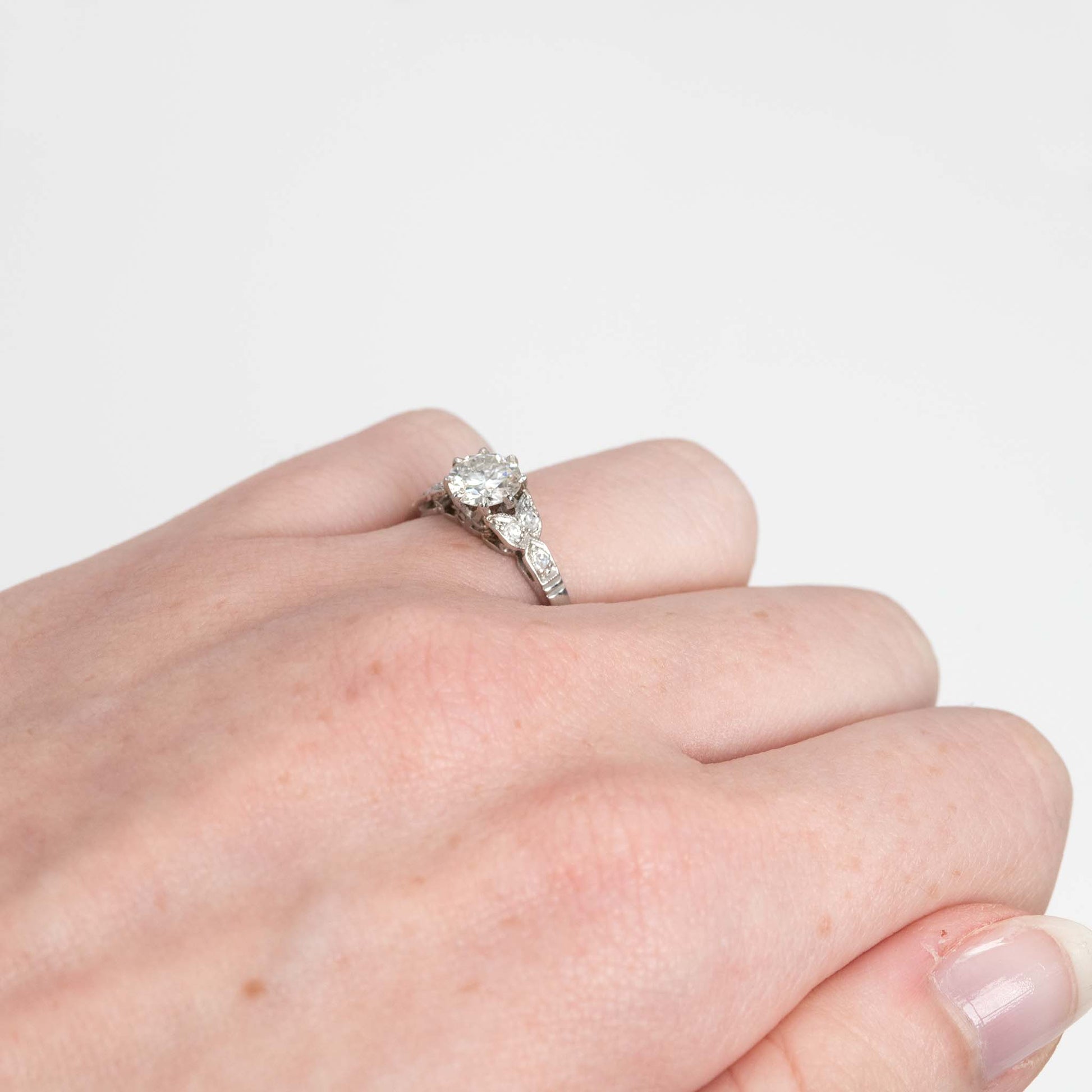 Art Deco 1930's Platinum Diamond Solitaire Ring - Friar House