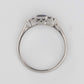 Art Deco Palladium Sapphire Diamond Ring - Friar House