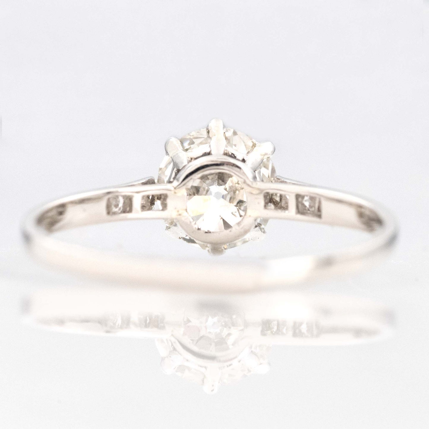 Art Deco Platinum 1.1 Carat Diamond Solitaire Ring - Friar House