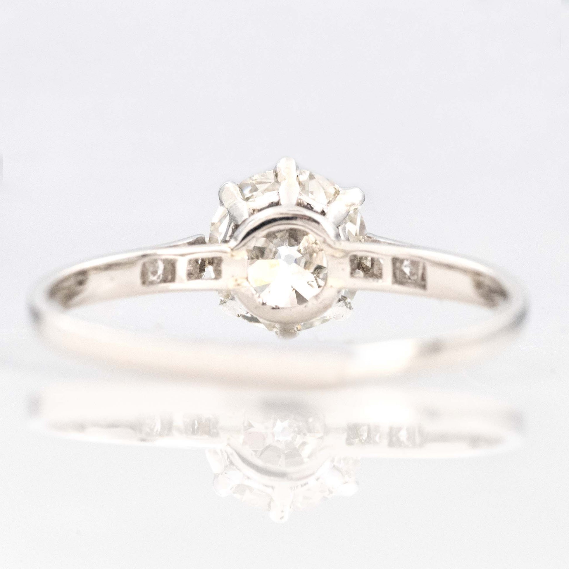 Art Deco Platinum 1.1 Carat Diamond Solitaire Ring - Friar House