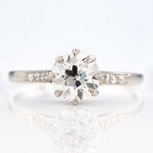Art Deco Platinum 1.1 Carat Diamond Solitaire Ring - Friar House 