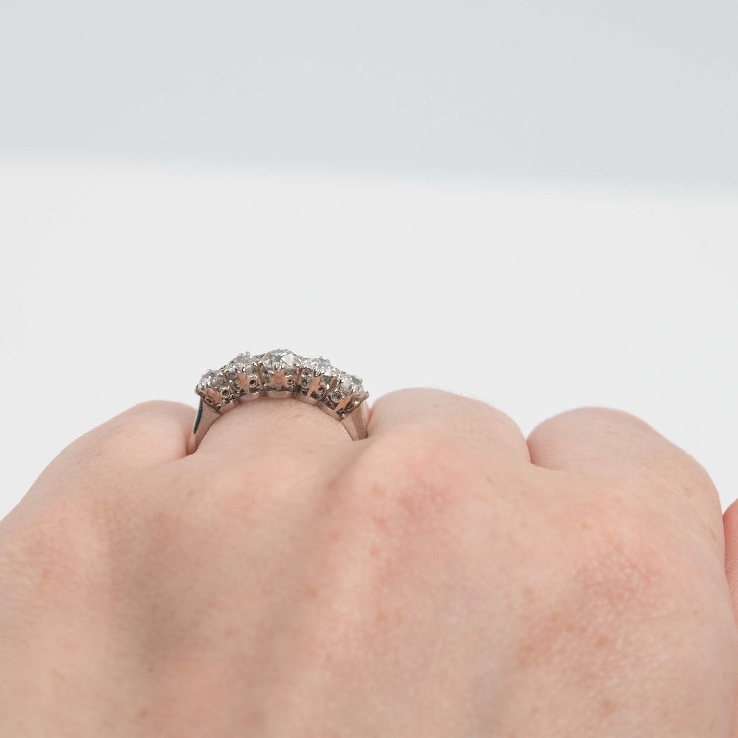 Art Deco Platinum 1.20 Carat Diamond Five Stone Ring - Friar House