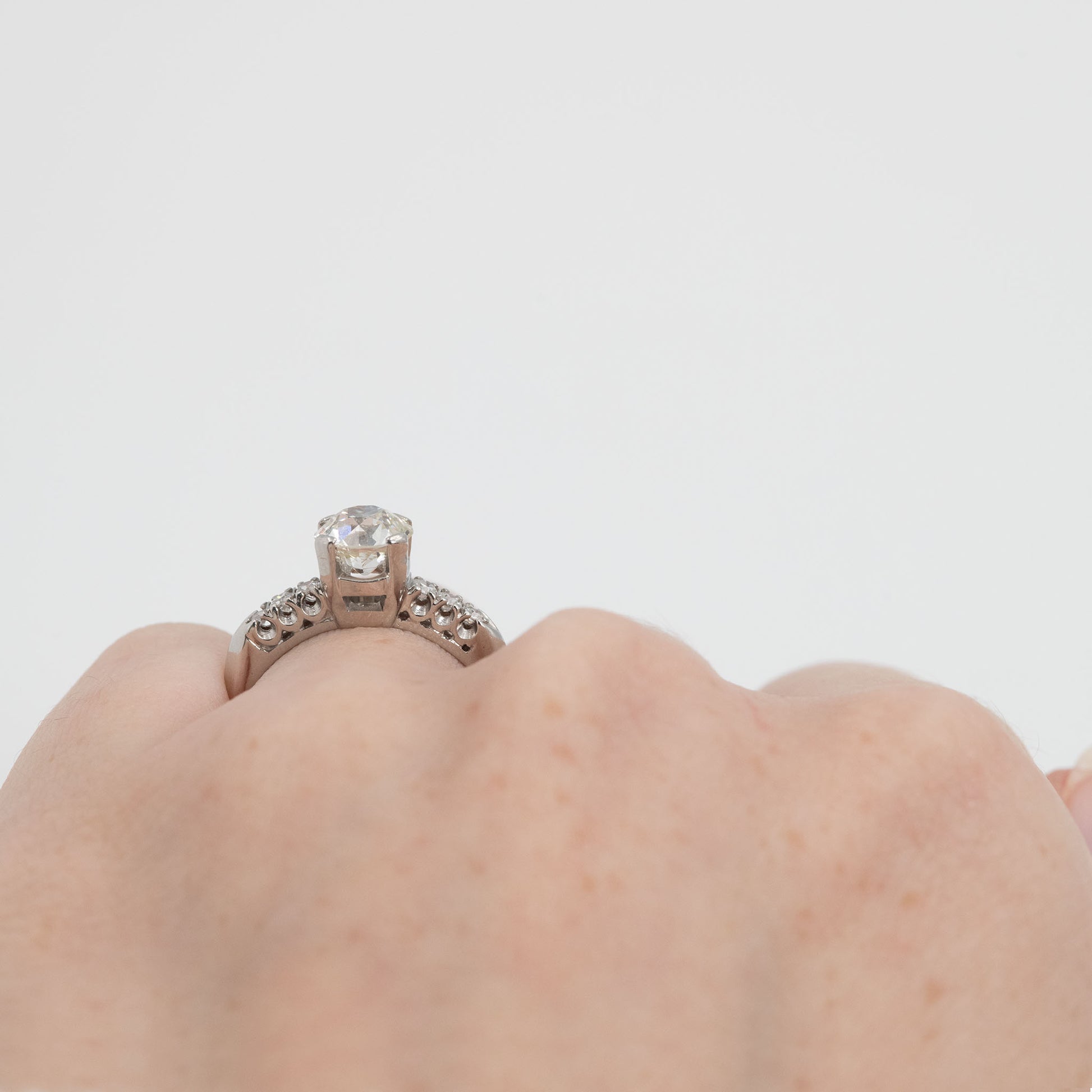 Art Deco Platinum 1.25 Carat Diamond Solitaire Ring - Friar House