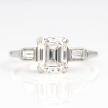 Art Deco Platinum 1.70 Carat Diamond Solitaire Ring - Friar House