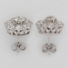 Art Deco Platinum 1.8 carat Diamond Cluster Earrings - Friar House