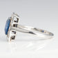 Art Deco Platinum 1.8 carat Sapphire and Diamond Cluster Ring - Friar House