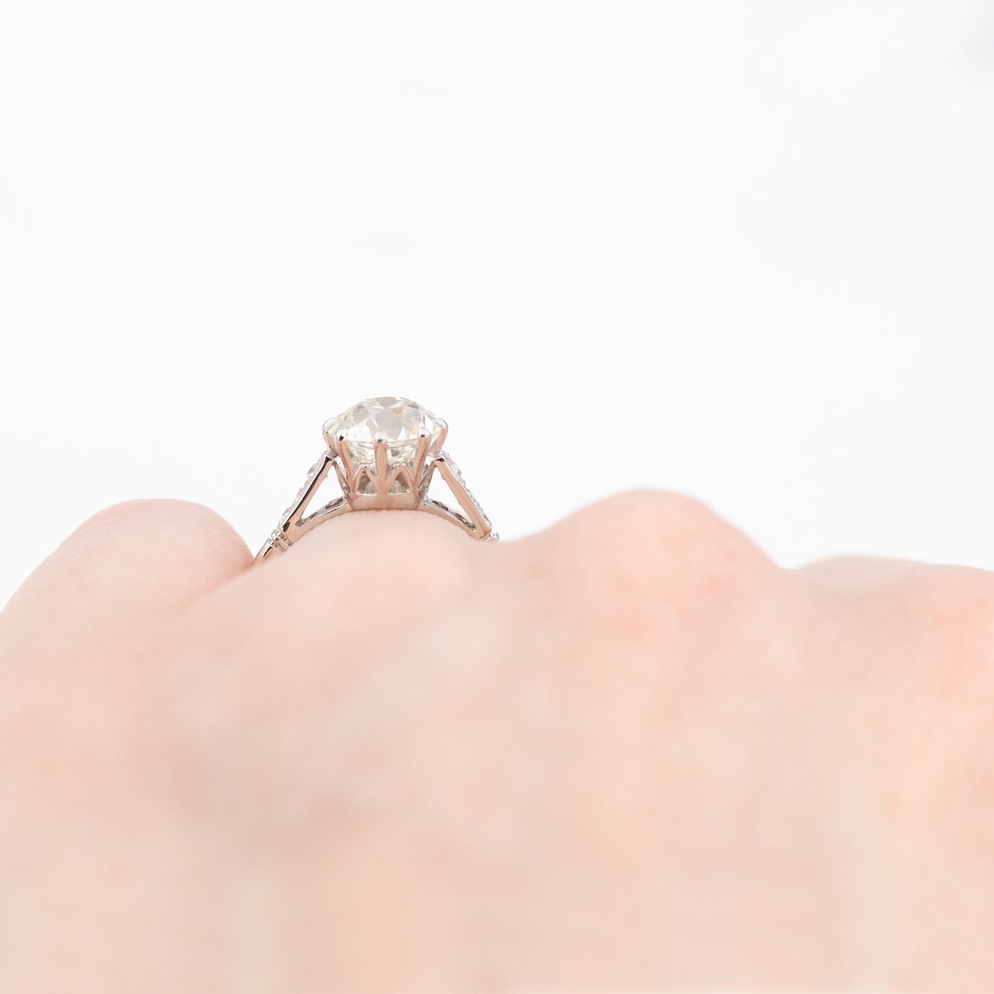 Art Deco Platinum 1.9 Carat Diamond Solitaire Ring - Friar House
