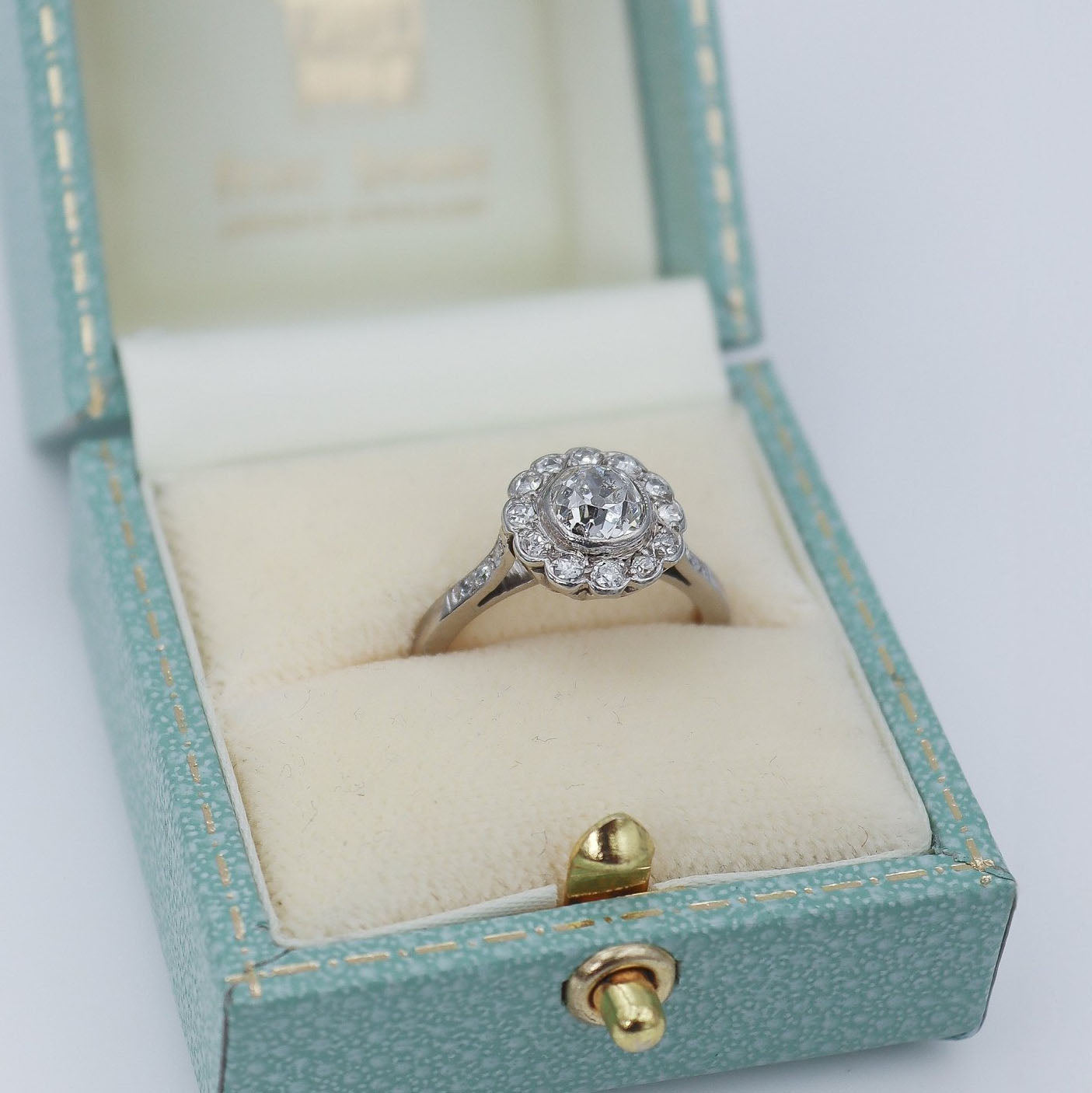 Art Deco Platinum 1 carat Diamond Cluster Ring - Friar House