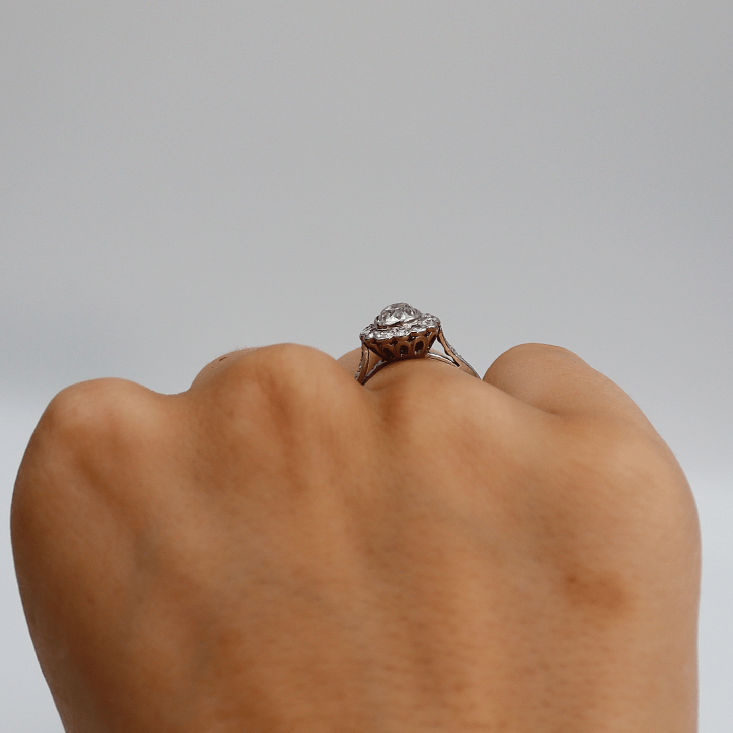 Art Deco Platinum 1 carat Diamond Cluster Ring - Friar House