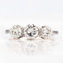 Art Deco Platinum 1 carat Diamond Three Stone Ring - Friar House
