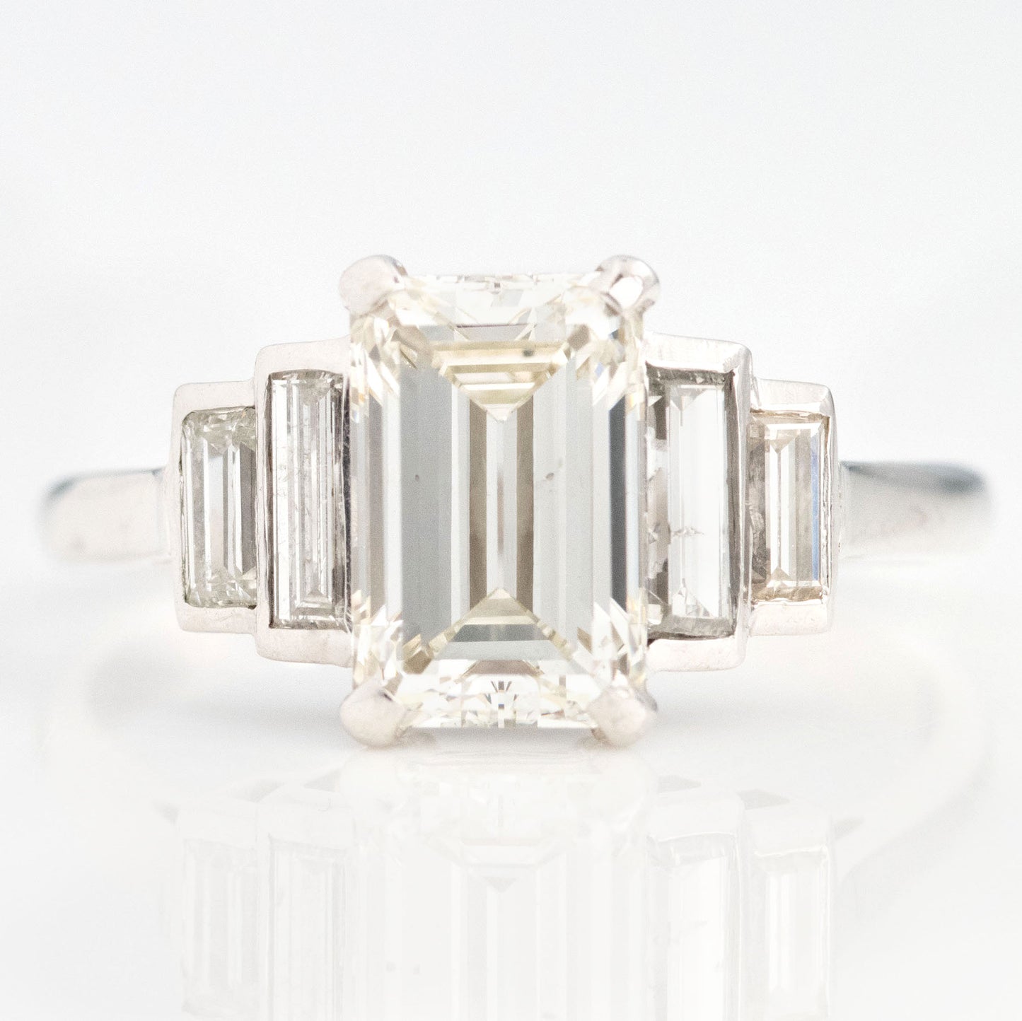 Art Deco Platinum 2.25 Carat Diamond Solitaire Ring - Friar House